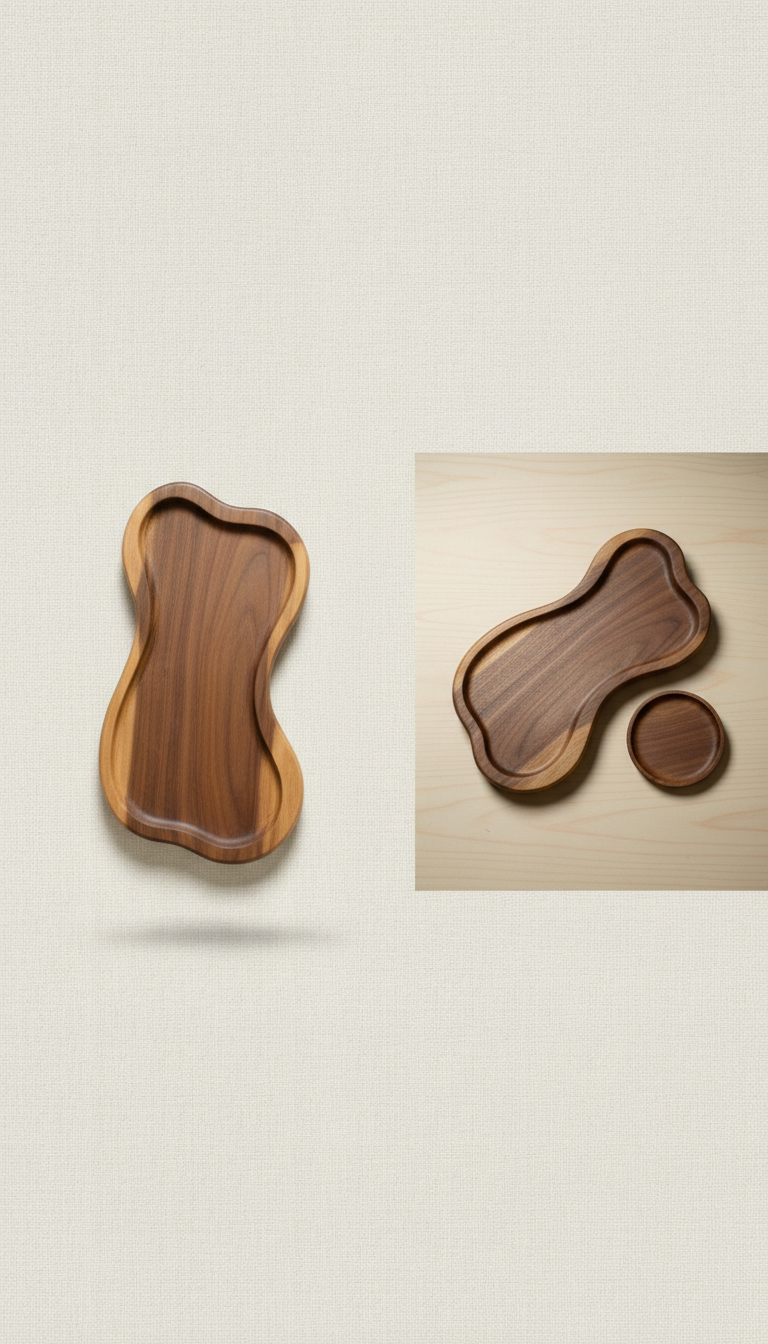 Hand-Carved Walnut Serving Board