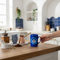 Blue Round Mati - Mug