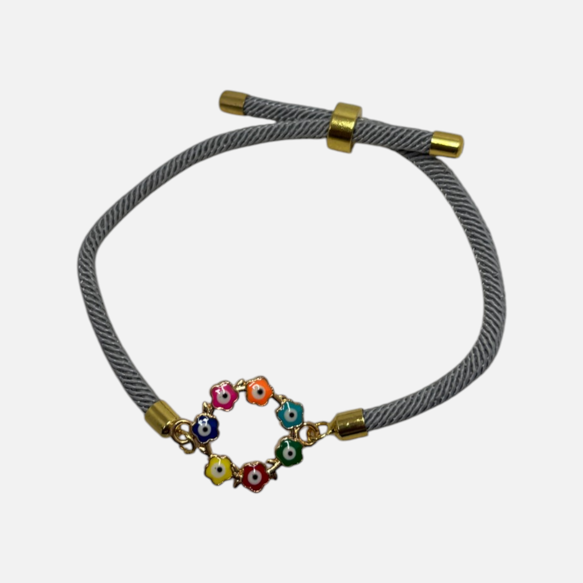 Multi Colour Flower Mat i- Adjustable Cord Bracelet