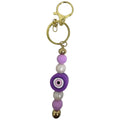 Purple Silicone - Gold Key Ring