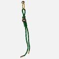 White & Green Cord Keychain