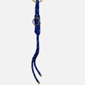 White & Navy Cord Keychain