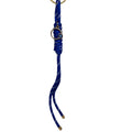 White & Navy Cord Keychain