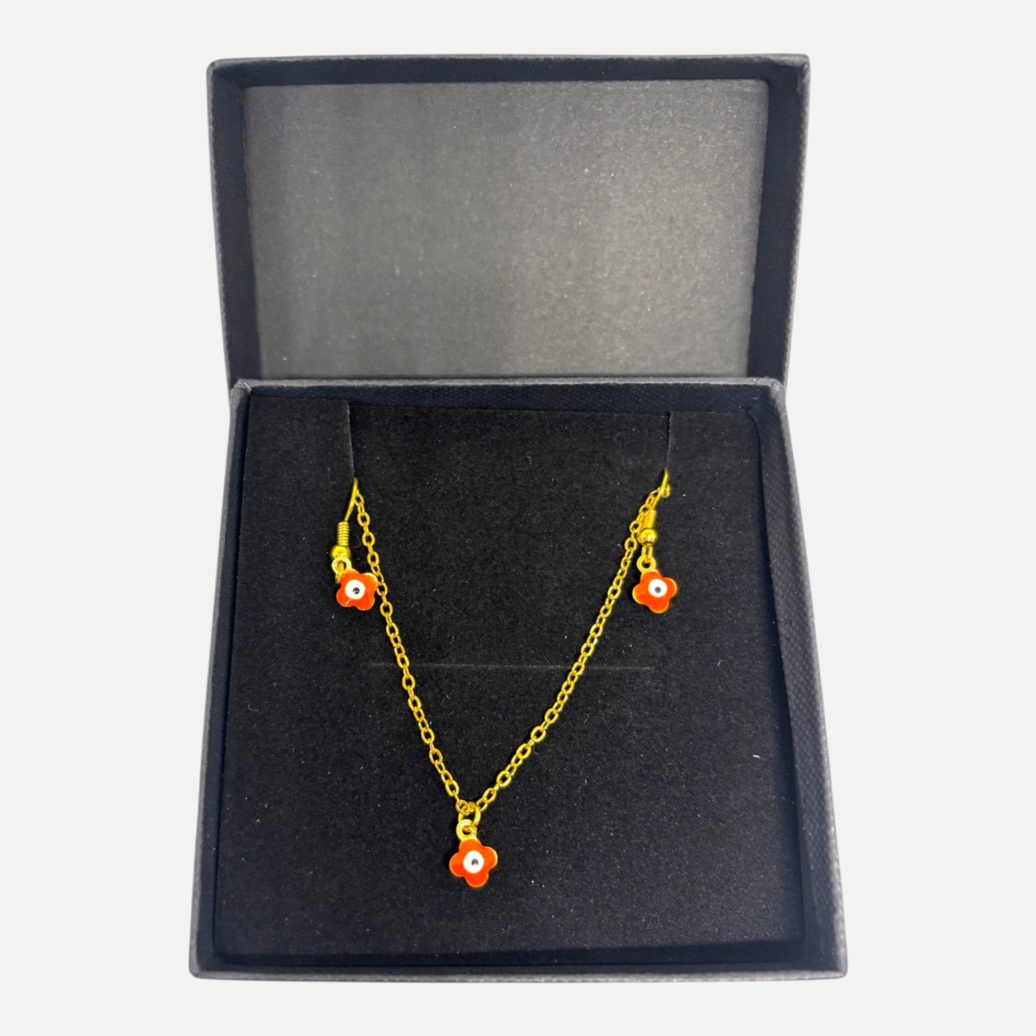 Orange Floral Set