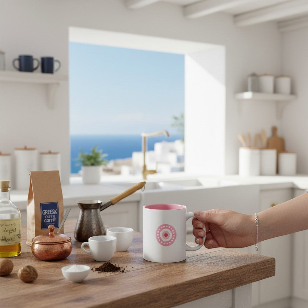 Pink Round Mati - Mug