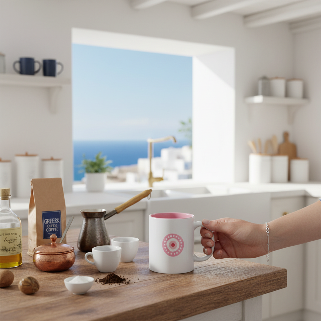 Pink Round Mati - Mug
