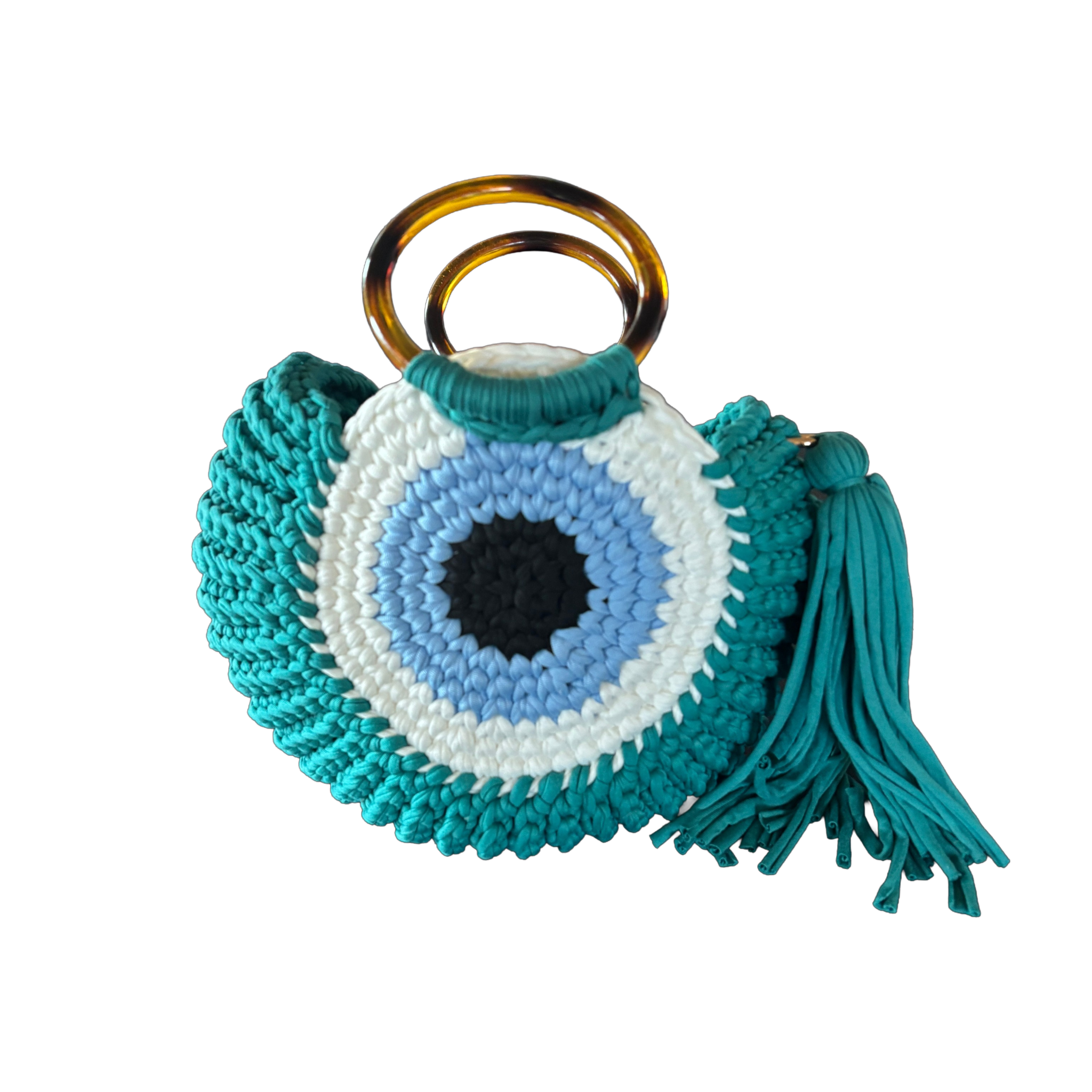 Crochet Mati Hand Bag - Green