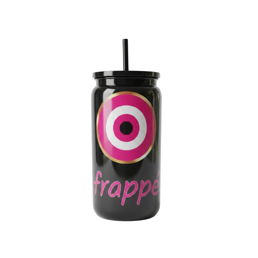 Pink Mati - Black Plastic Can Tumbler
